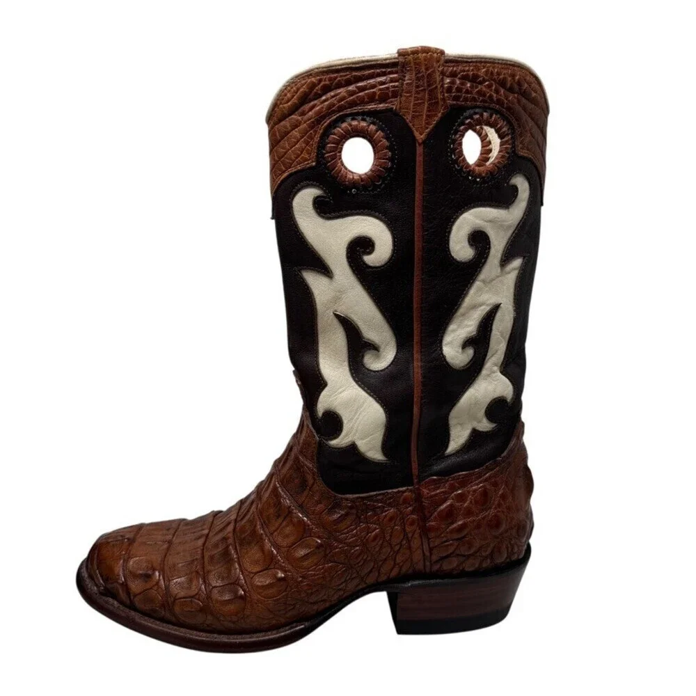 Tecovas Birthday Mens Cowboy Boots IX 9.5 EE Ltd  Hornback Alligator western NEW